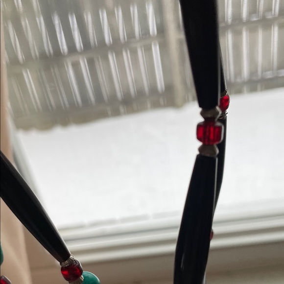 Turquoise and Red Beaded Necklace - Picture 10 of 10